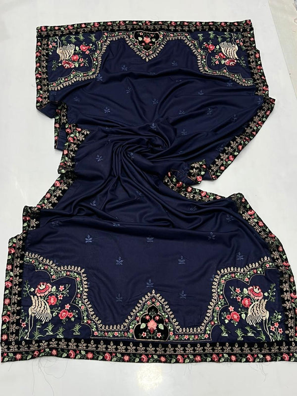 Luxury Embroidered Dhanak 3-Piece Suit
