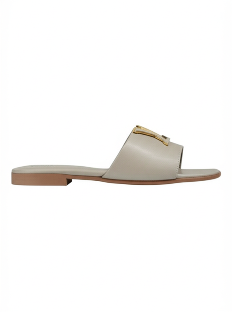 Classy Taupe Flat Sandals