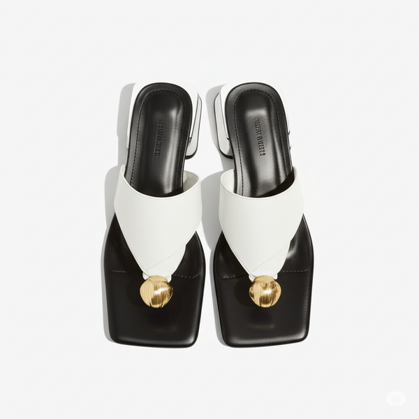 Chic & Trendy Block Heel Slides