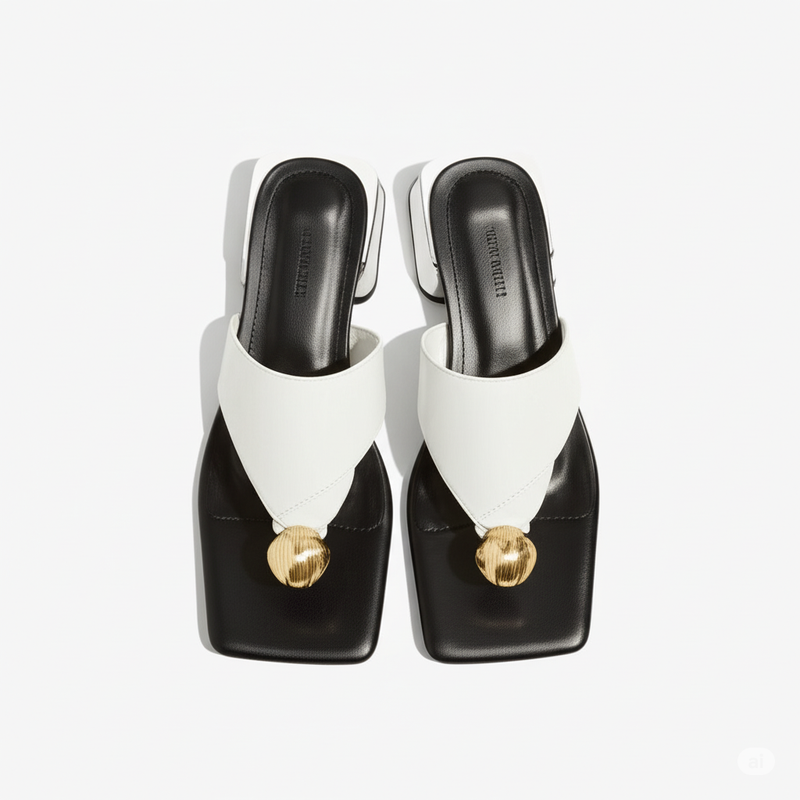 Chic & Trendy Block Heel Slides