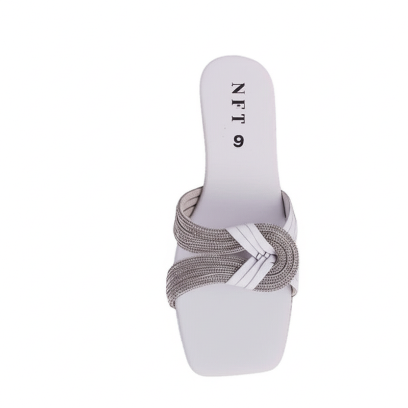 Dazzling White Flat Sandals