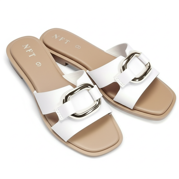 Women's Modern Buckle Slide Sandals
