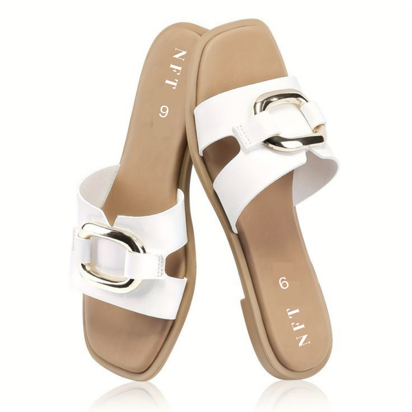 Women's Modern Buckle Slide Sandals