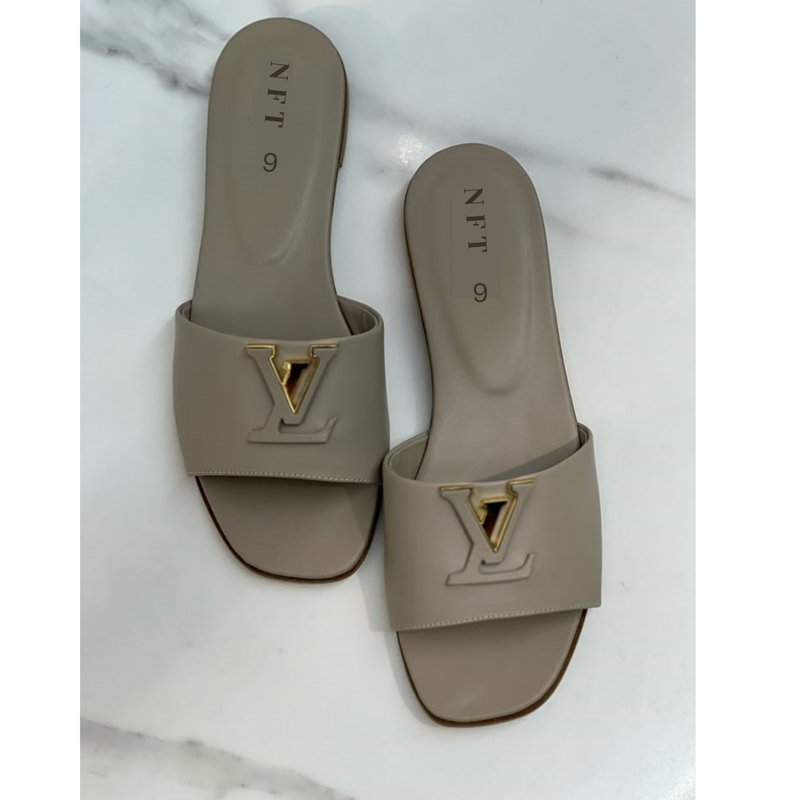 Classy Taupe Flat Sandals