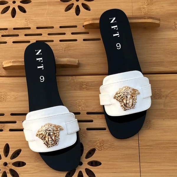 White & Gold Medallion Slides