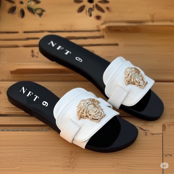 White & Gold Medallion Slides