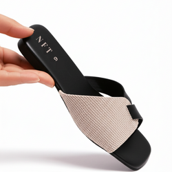 Stylish & Comfortable Criss-Cross Flat Slides