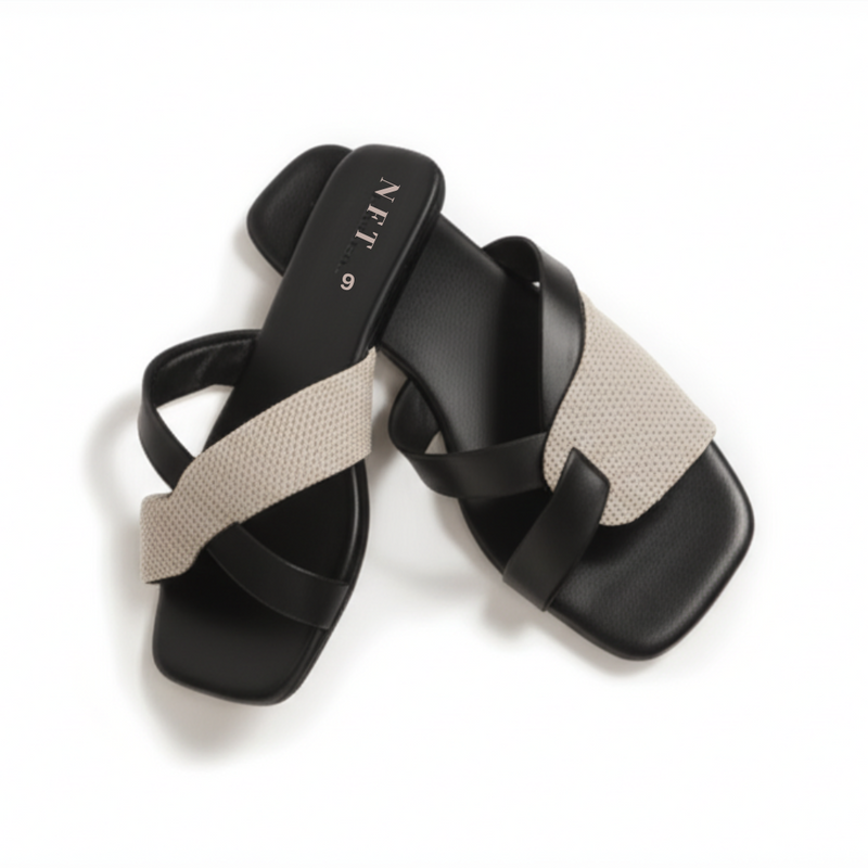 Stylish & Comfortable Criss-Cross Flat Slides