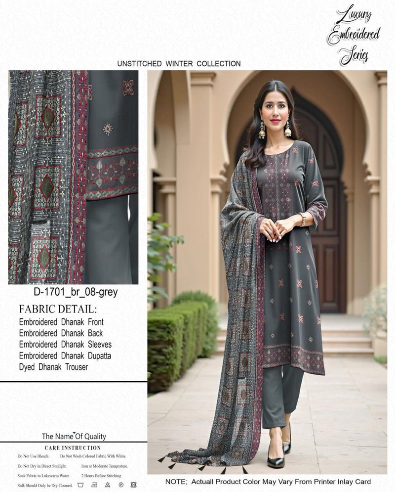 Luxury Embroidered Dhanak Suit